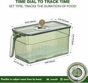 Transparent <b>Kitchen</b> Pet Food <b>Storage</b> <b>Box</b> Bins Stackable Refrigerator Organizer Fridge Organizer Set With Handle - Product Image 2