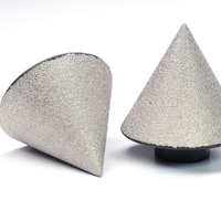 Fraise conique diamantée XMGT à filetage M14 brasée sous vide pour chanfreinage et élargissement de trous
