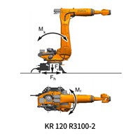 Robot industriel KUKA KR120 R3100-2 QUANTEC à 6 axes, charge utile de 120 kg, portée de 3100 mm, pour soudage et palettisation