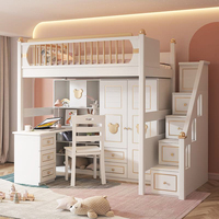 2023 Neues Design Holz-Doppelstockbett mit Stauraum Schlafzimmermöbel Etagenbett