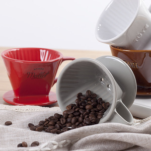 Filtre à café en céramique de Chaozhou, diamètre 10,8 cm, réutilisable, pour usage domestique, bleu clair, bleu foncé, rose, rouge, jaune, noir - Product Image 2