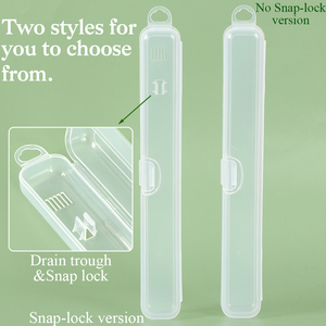 SUNSHING Personalized Toothbrush and <b>Toothpaste</b> Travel Case Chopstick Utensil Storage Holder Portable Plastic Toothbrush Box - Product Image 2