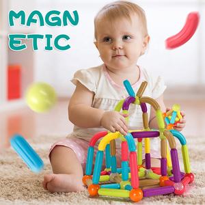 KSF DIY Puzzle Magnétique Blocs <span class=keywords><strong>de</strong></span> <span class=keywords><strong>Construction</strong></span> Ensemble Aimant <span class=keywords><strong>Construction</strong></span> Boules et Tuiles Jouet Empilable Jeu Éducatif Jouets - Product Image 2