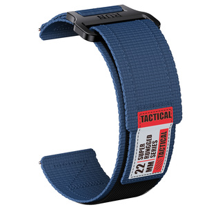 Bracelet de montre tactique en nylon 20 mm 22 mm - Bracelet de remplacement tissé super robuste pour Garmin Forerunner 265/ <span class=keywords><strong>Huawei</strong></span>/Amazfit/ Samsung - Product Image 6