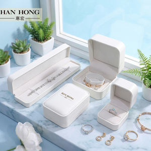 Boîte <span class=keywords><strong>à</strong></span> bijoux en cuir PU de qualité supérieure en gros, <span class=keywords><strong>personnalisée</strong></span> avec logo, pour collier, bracelet, boucles d'oreilles, bague - Product Image 4