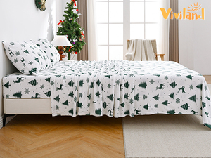Christmas Winter 100% Polyester Flannel Cheap Print Bedding <strong>Set</strong> Plush Micro Fleece Bed <strong>Set</strong> 4 PC Fleece Velvet Bed <strong>Sheet</strong> <strong>Set</strong> - Product Image 2