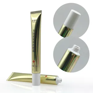 D19mm eco-friendly cosmetic sustainable packaging tube soft aluminum pe plastic cosmetic tube with white screw lid