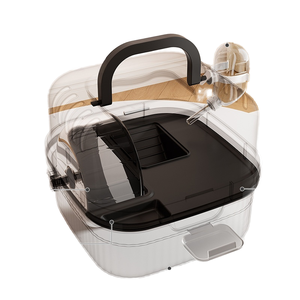 Fournitures pour animaux de compagnie Cages pour animaux de compagnie dorées et ours de luxe, et autres emballages portables en carton plastique écologique extérieur acrylique solide - Product Image 5