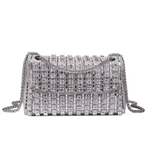 Sac à bandoulière vintage en PU de luxe pour femme THK0339 avec fermeture éclair et chaîne simple - Product Image 2