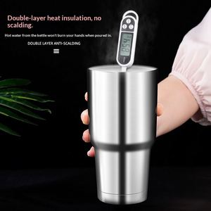 New 304 Stainless Steel <b>Straw</b> <b>Cup</b> Tumbler Ice <b>Cup</b> Car Vacuum Insulated <b>Cup</b> with Lid - Product Image 1