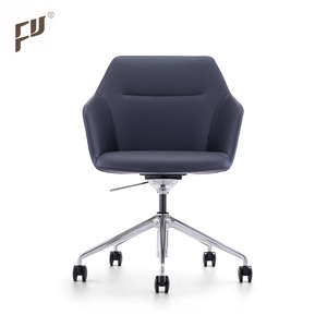 Prezzo di Fabbrica Miglior Prodotto Sedia da Ufficio per Riunioni in Pelle a Schienale Basso con Ruote - Product Image 6