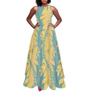 เดรสยาวแขนกุดเซ็กซี่เป็นมิตรต่อผิวยอดนิยมพิมพ์ลายแบบดั้งเดิมสำหรับฤดูร้อนกระโปรงทรงเอ - Product Image 1