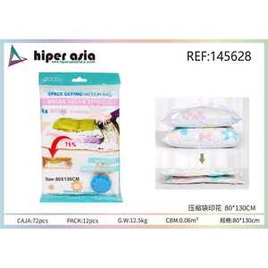 Bolsa de almacenamiento al vacío de plástico plegable de 80x130CM, Material PE, compresión para ahorrar espacio para ropa de cama en dormitorio o cocina - Product Image 1