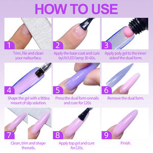 288 pièces/boîte – Moules à <span class=keywords><strong>ongles</strong></span> souples en ABS pour extension rapide au <span class=keywords><strong>gel</strong></span>, <span class=keywords><strong>faux</strong></span> <span class=keywords><strong>ongles</strong></span>, moules à <span class=keywords><strong>ongles</strong></span> français, coussinets pour doigts – Vente chaude, logo personnalisé - Product Image 5