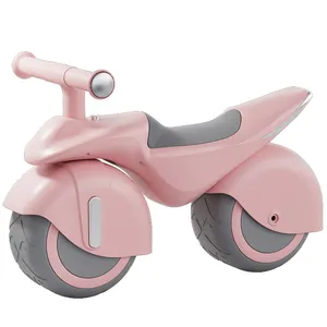 PU 2-Wheel Kids Balance Motorcycle Plastic Foot-Powered Sliding Ride On Car Toy For Boys And Girls