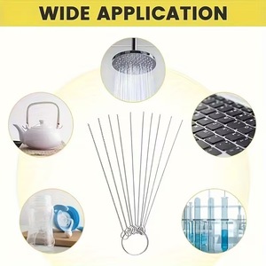 Kit d'outils de nettoyage de pomme de douche en acier inoxydable, 10 à 30 pièces, plusieurs tailles, pour le débouchage et le nettoyage - Product Image 4