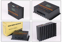 40A 50A 60A 80A Contrôleur de charge solaire Écran LCD Panneau PV Chargeur de batterie Régulateur 12V 24V USB PWM Controller