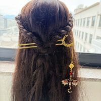 1 pièce Pince à cheveux vintage en alliage de zinc, motif Épée de dragon Aile Quatrième, accessoire de coiffure One Piece