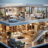 Servicio profesional de renderizado arquitectónico para interiores modernos Diseño 3D Hoteles Villas Estate Showrooms Expert 3D Max Modeling