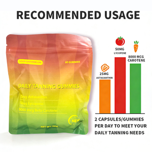 Private Label Vitamine Zonnebank Gummies Astaxanthine Beta-Caroteen Zonnebank Gummies Verzachten de Huid - Product Image 6