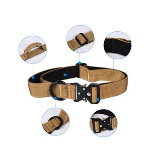 Collar para Mascotas, Juego de Correa para Perro, Anillo para Perro, Collar Táctico de Nailon Resistente, Collar de Entrenamiento para Perros para Caminar al Aire Libre - Product Image 4