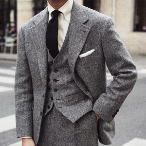 <span class=keywords><strong>Gilet</strong></span> da <span class=keywords><strong>Uomo</strong></span> Vintage in <span class=keywords><strong>Lana</strong></span> e Seta con Stampa Animalier, Stile Retrò Britannico, Vestibilità Slim, Traspirante, per Business e Casual - Product Image 1