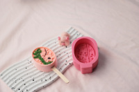 Molde de Silicona 3D para Paletas de Hielo con Diseño de Bambú y Lirios Orientales, Molde Artístico para Helados con Forma de Flor, Herramienta de Grado Alimenticio para Hacer Chocolate Artesanal