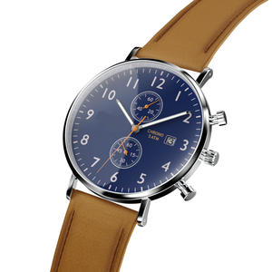 Montres chronographe à <span class=keywords><strong>quartz</strong></span> unisexe de luxe avec bracelet en cuir avec mouvement <span class=keywords><strong>Citizen</strong></span> Style de charme résistant à l'eau pour hommes - Product Image 5