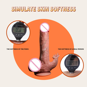 Dildo Grande con Lengua Vibradora, Triple Capa <span class=keywords><strong>de</strong></span> Silicona Líquida, Calefacción, Control Remoto, 2 Tamaños, Suave para Mujeres - Product Image 3