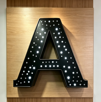 Panneau signalétique 3D personnalisé en acrylique avec éclairage LED lumineux pour extérieur, mur, devanture de magasin, centre commercial, parc, enseigne d'entreprise