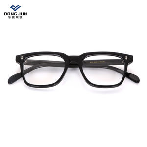 カスタマイズされた黒のクラシックなアセテート繊維フレーム中国卸売光学眼鏡フレーム - Product Image 1