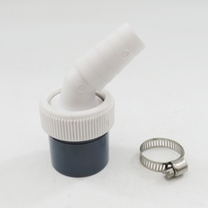 Adaptador de desagüe redondo de plástico para balcón, codo antidesbordamiento y antirretorno para tubería de desagüe de lavadora - Product Image 1