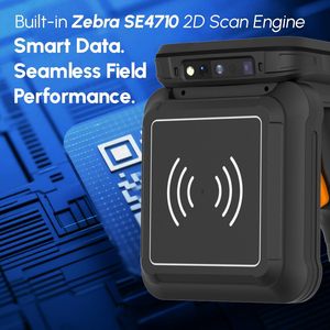 Lecteur de codes-barres Android 12 Rayoungtek, lecteur RFID UHF, ordinateur mobile sans fil 4G, Zebra SE4710, Impinj E710, compatible noir/<span class=keywords><strong>orange</strong></span> - Product Image 3
