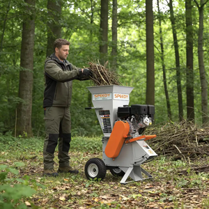 Broyeur de bois à essence SPY9 15 CV, alimentation bidirectionnelle, avec attelage de remorque et composants essentiels <span class=keywords><strong>moteur</strong></span> et roulements - Product Image 3