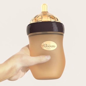 Silicone Baby Bottle Wide Mouth 150ml 250ml With Handle Bpa Free For 0-12 Months Weaning Babies - Product Image 3