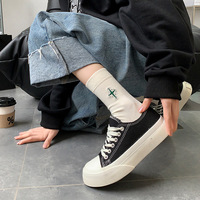 Chaussettes de sport unisexes pour femmes, en coton, avec logo brodé personnalisé, compression, antidérapantes, séchage rapide