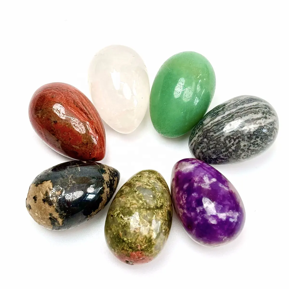 Uovo di cristallo naturale di alta qualità di massaggio energetico della sfera d'uovo come regalo