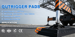 Plaques de support robustes Xinxing en PEHD pour pompes à béton, pieds/supports de <span class=keywords><strong>grue</strong></span> 60x60cm - Product Image 4
