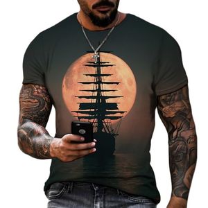 Fitspi Vintage <strong>Men</strong> Ship T-<strong>shirts</strong> 3D Printed <strong>Pirate</strong> Ship Crew Neck Short Sleeve T <strong>Shirt</strong> for <strong>Men</strong> Oversized Tops Tee <strong>Shirt</strong> - Product Image 3