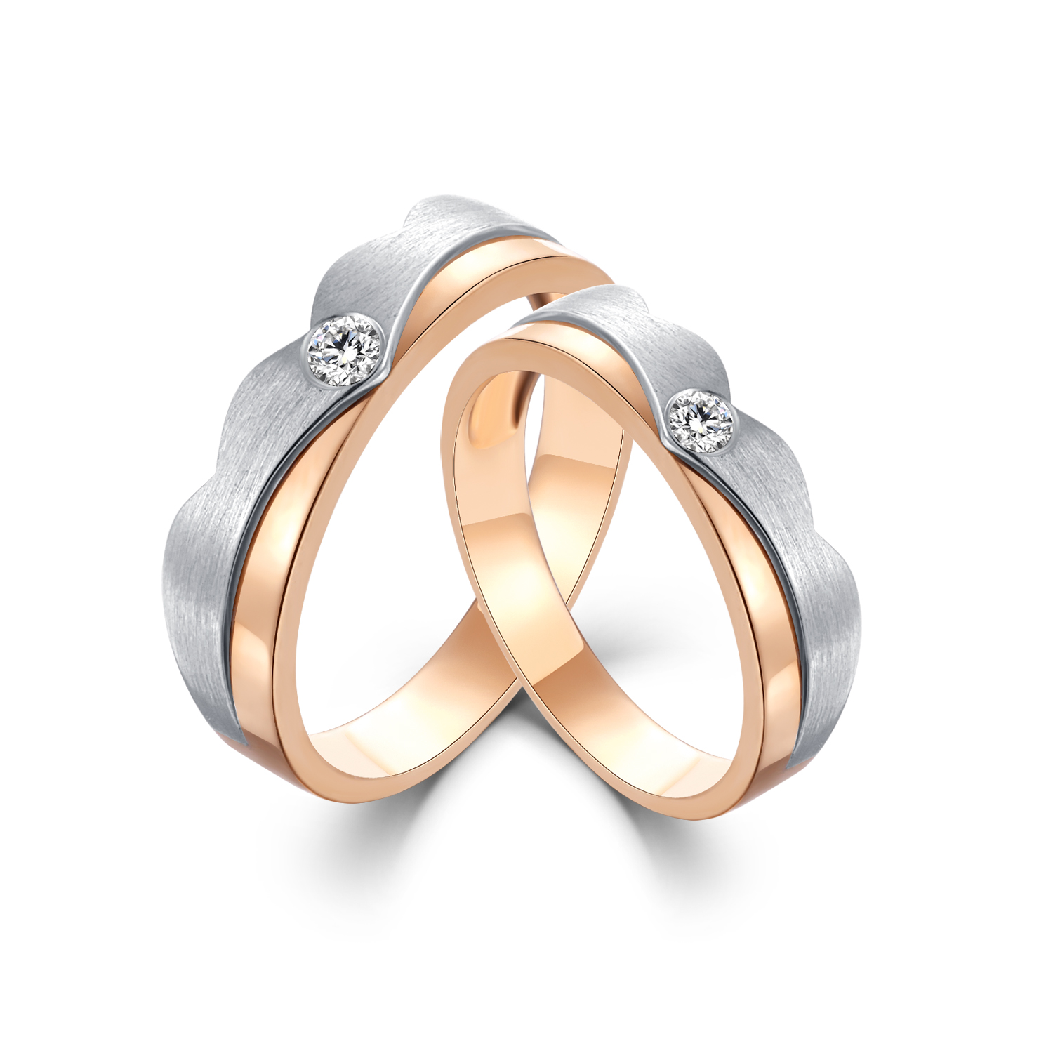 18K Rose White Gold