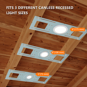 Disponibilità USA: Placche di Montaggio Piatte Rotonde Sottili da 3'', 4'', 6'' per Faretti da Incasso, per Nuova Costruzione, Staffe per Faretti - Product Image 4