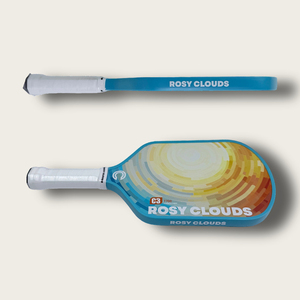 Racchetta da Pickleball Professionale Rosy Clouds in Fibra di Carbonio T700 Termoformata, 235g Leggera, Nucleo in Schiuma EVA da 16mm per Potenza - Product Image 3