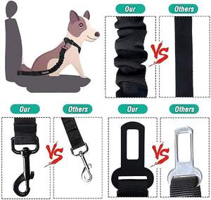 Cinturón de Seguridad Ajustable para Mascotas KingHon, Hebilla de Seguridad para Perros en el Auto, Cuerda de Seguridad Telescópica Elástica de Alta Resistencia para Mascotas - Product Image 6