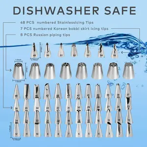 <span class=keywords><strong>Kit</strong></span> de fournitures de décoration de gâteaux russes, Offre Spéciale, 137 pièces, outils de pâtisserie, accessoires de cuisson - Product Image 4