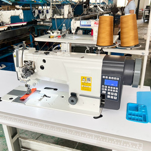 Heavy Duty DS- 4420-D Double Needle Flatbed Machine with Triple Feed Leather <b>Sewing</b> Machine Industrial Auto Thread Cut - Product Image 3