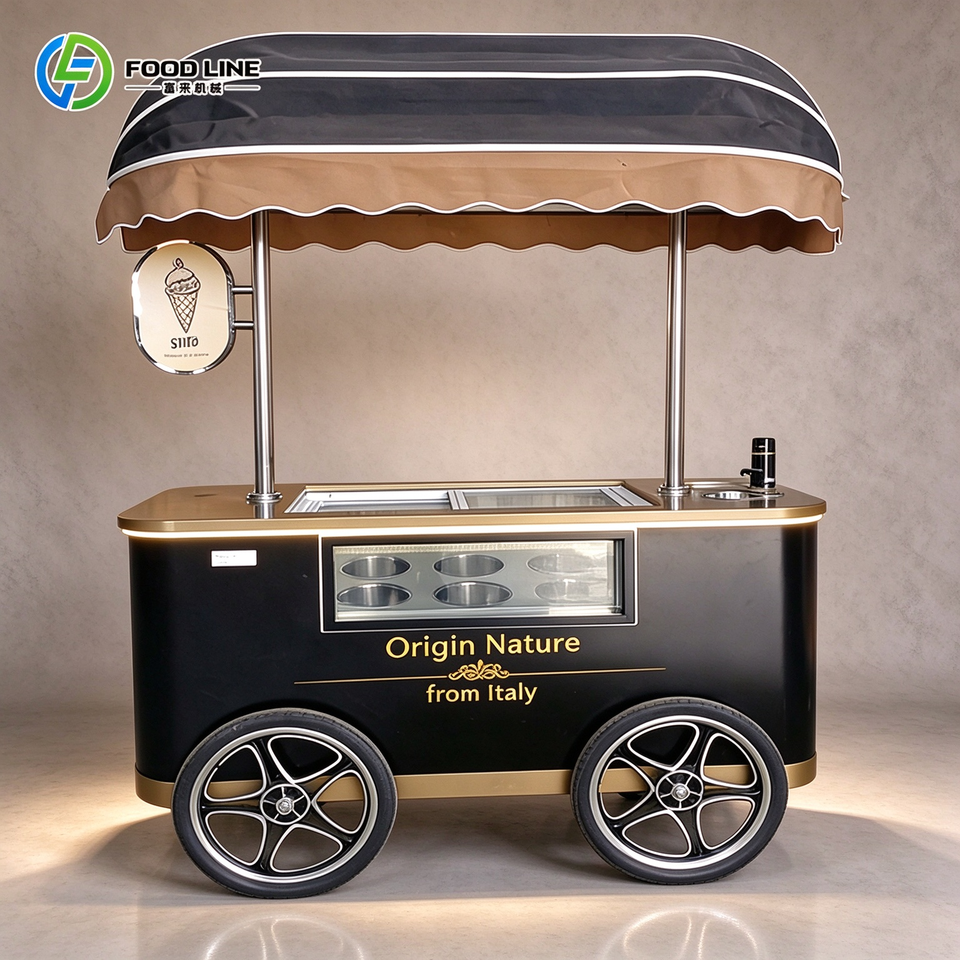 Electric Ice Cream Cart Ice Cream Cart Business Ice Cream Cart Umbrella ...