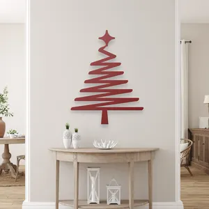 Custom Laser Cutting Blank Engraved Christmas Tree Ornaments Metal