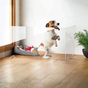 Valla desmontable de plástico transparente para perros, portón de acrílico para mascotas, para interior, protección de animales pequeños - Product Image 3