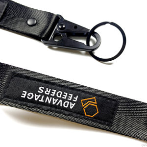 Qys สายคล้องข้อมือแบบปักโลโก้ได้ตามต้องการพร้อมตะขอทำจากโลหะ - Product Image 3