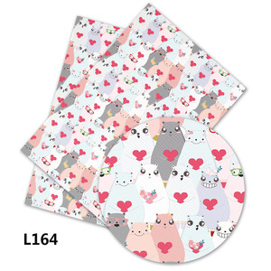 Synthétique à imprimés de dessin animé <span class=keywords><strong>chat</strong></span>, 136x30 cm, Faux <span class=keywords><strong>cuir</strong></span> professionnel, personnalisé, pour la fabrication de bricolage, offre spéciale - Product Image 5